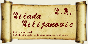 Milada Milijanović vizit kartica